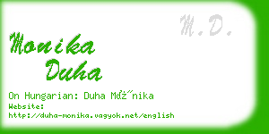 monika duha business card